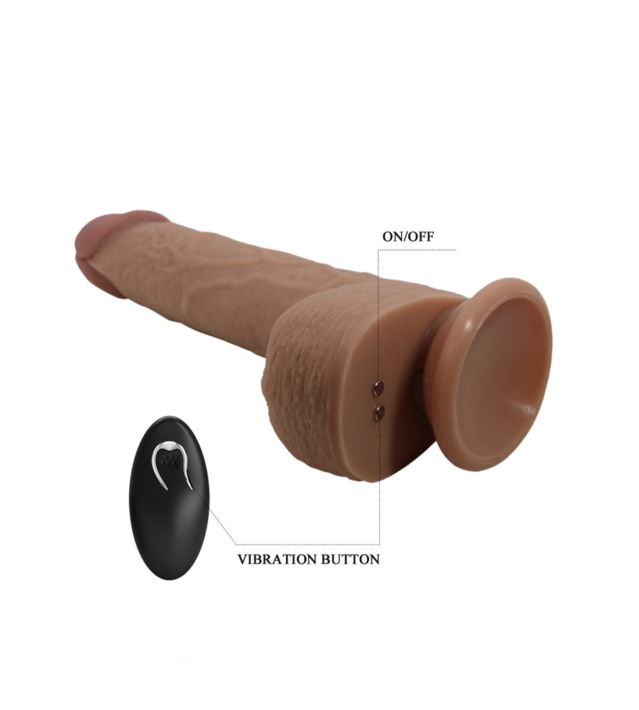 Pretty Love Tommy 8.9″ Vibr. Dildo – pomični dildo + daljinski upravljač - image 3