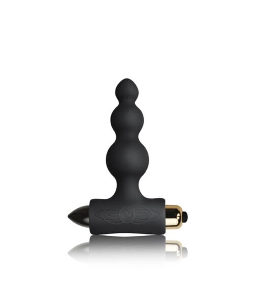 Rocks Off Petite Sensations Bubbles Black – vibrirajuće analne kuglice