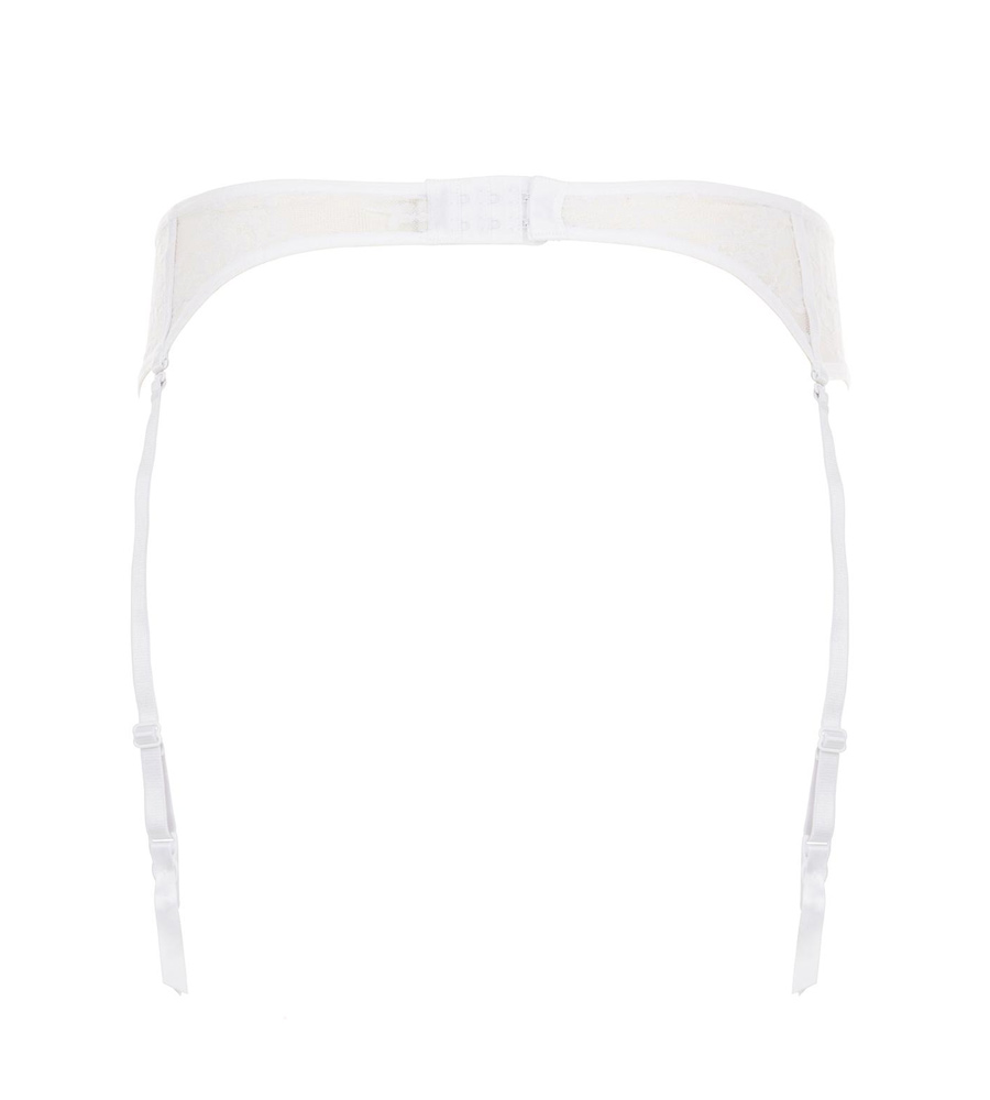 Rene Rofe Lace Garter Belt White – bijeli halteri - image 4