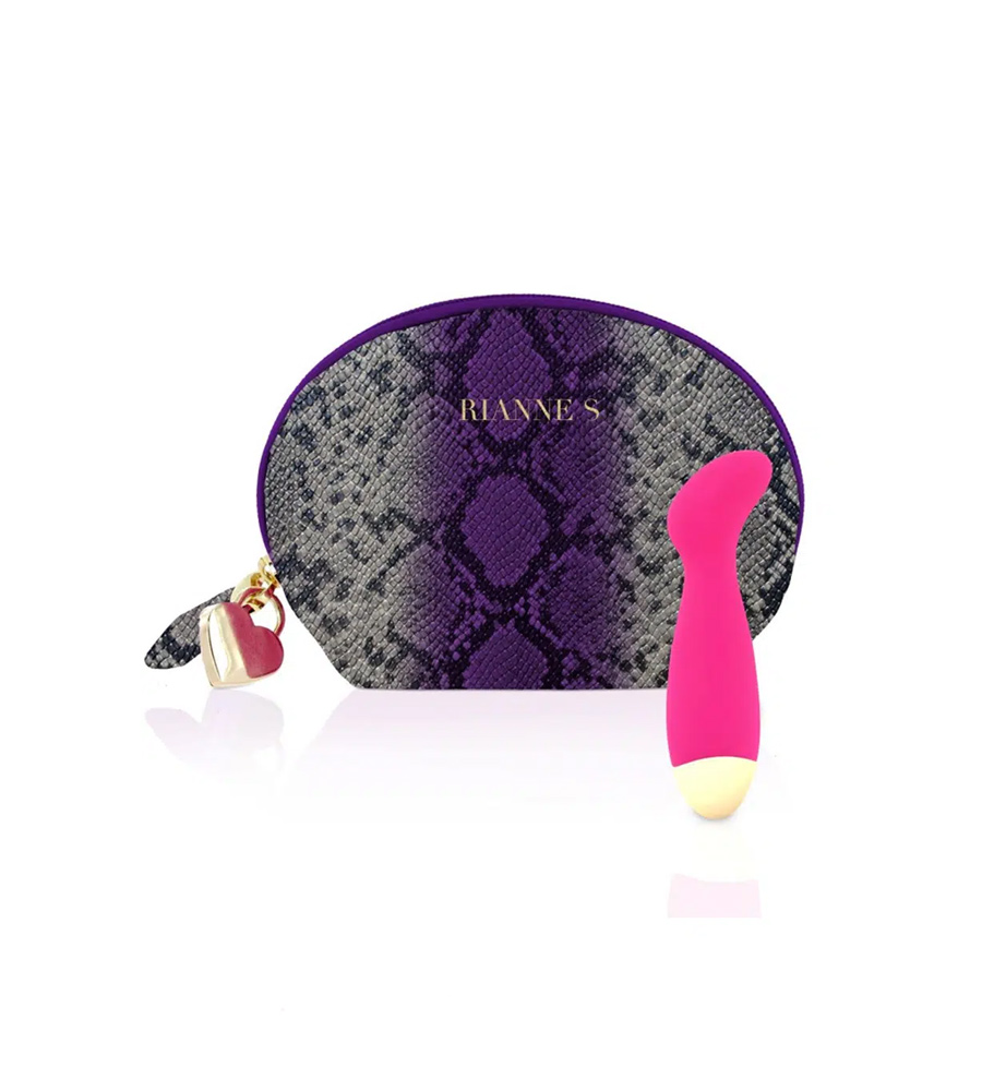 Rianne S Boa Mini G-spot Vibrator Pink – mini vibrator + toaletna torbica