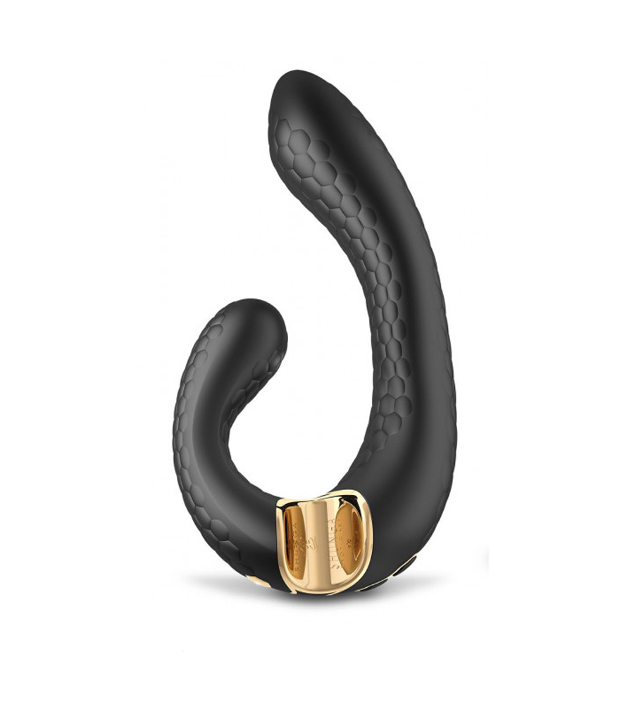 Shunga Miyo Black – silikonski rabbit vibrator