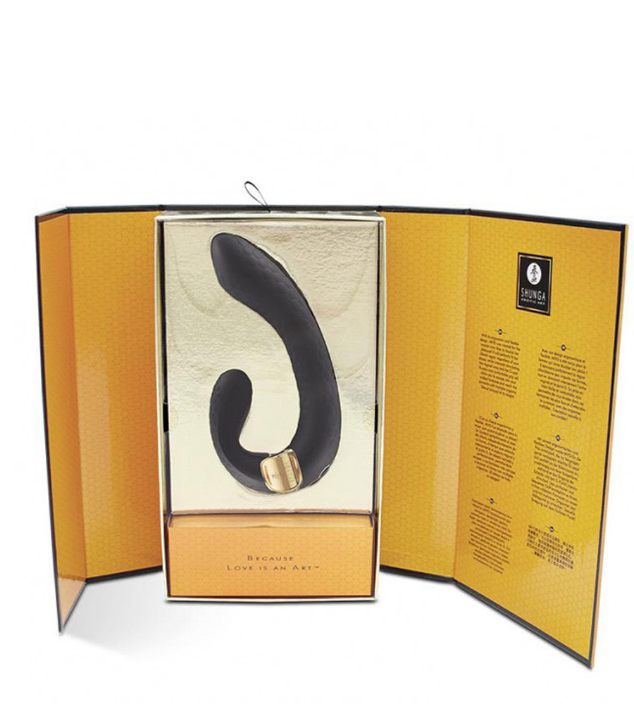 Shunga Miyo Black – silikonski rabbit vibrator - image 4
