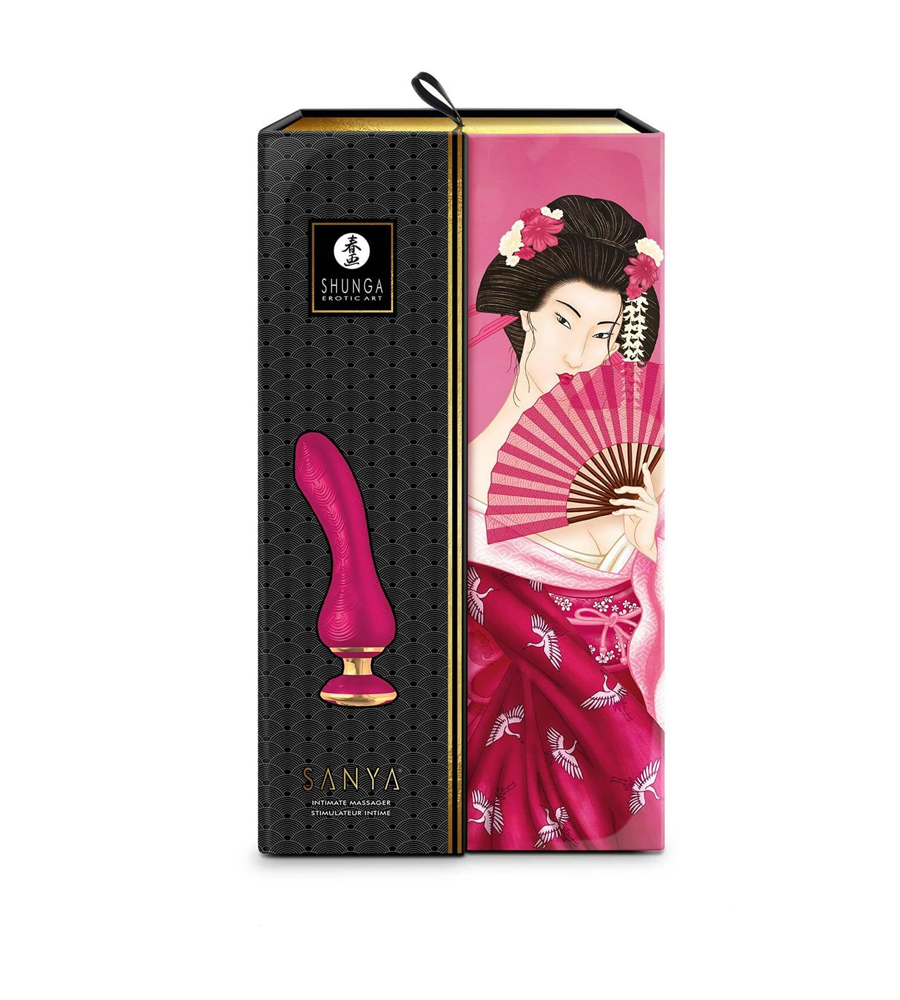 Shunga Sanya Raspberry – silikonski vibrator, 18.5 cm - Slika 2