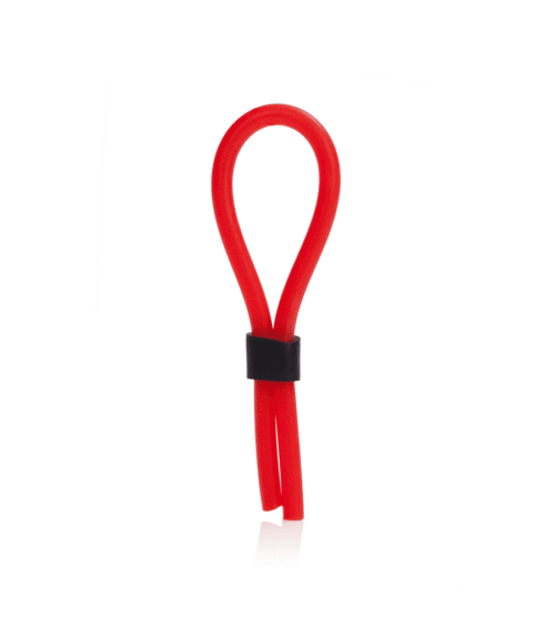 Silicone Stud Lasso Red - podesivi penis prsten