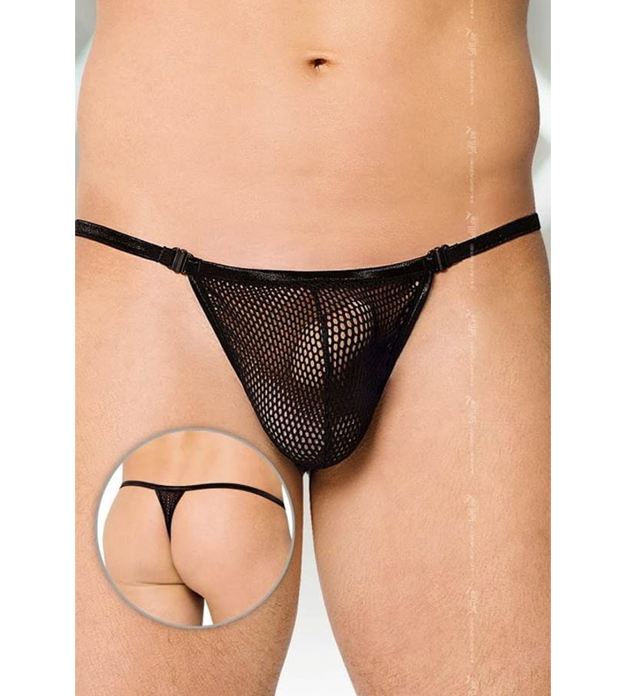 Softline Mens Thong 4434 Black – muške tanga gaćice