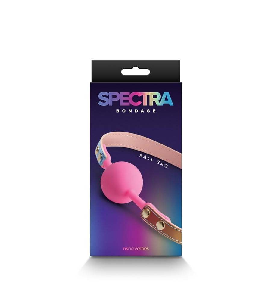 Spectra Bondage Ball Gag Rainbow – kuglica za usta - Slika 2