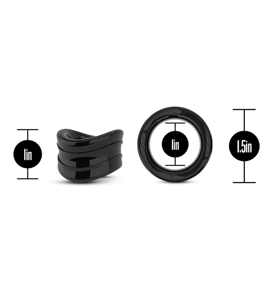 Stay Hard Beef Ball Stretcher Snug Black – prsten za testise - image 3