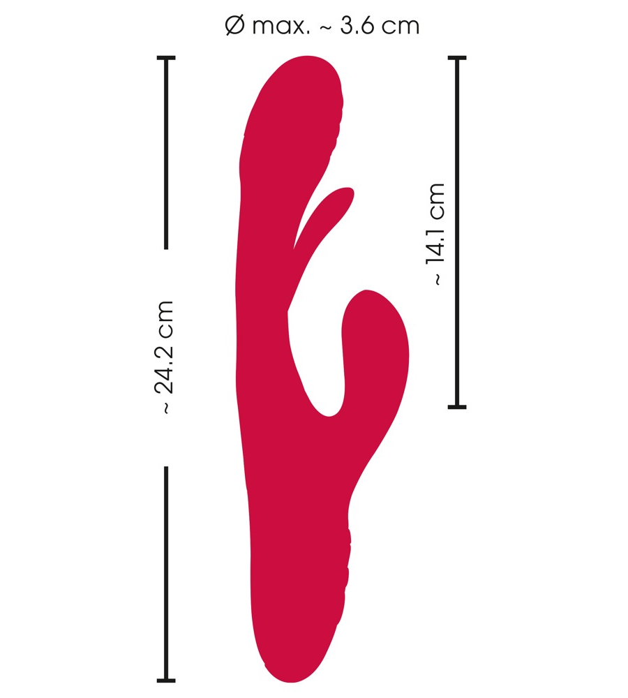 Sweet Smile Rabbit Flick Red – pomični rabbit vibrator - image 5
