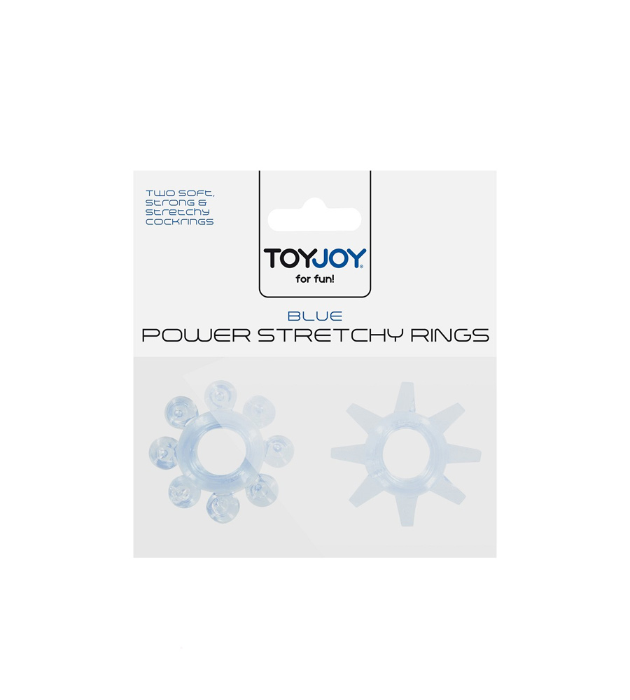 TOYJOY Power Stretchy Rings Blue – set penis prstenova - image 2