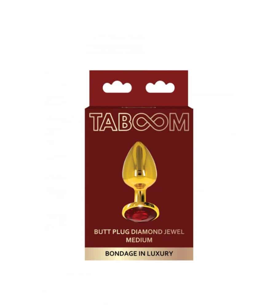 Taboom Diamond Jewel M Gold – metalni analni plug - image 2