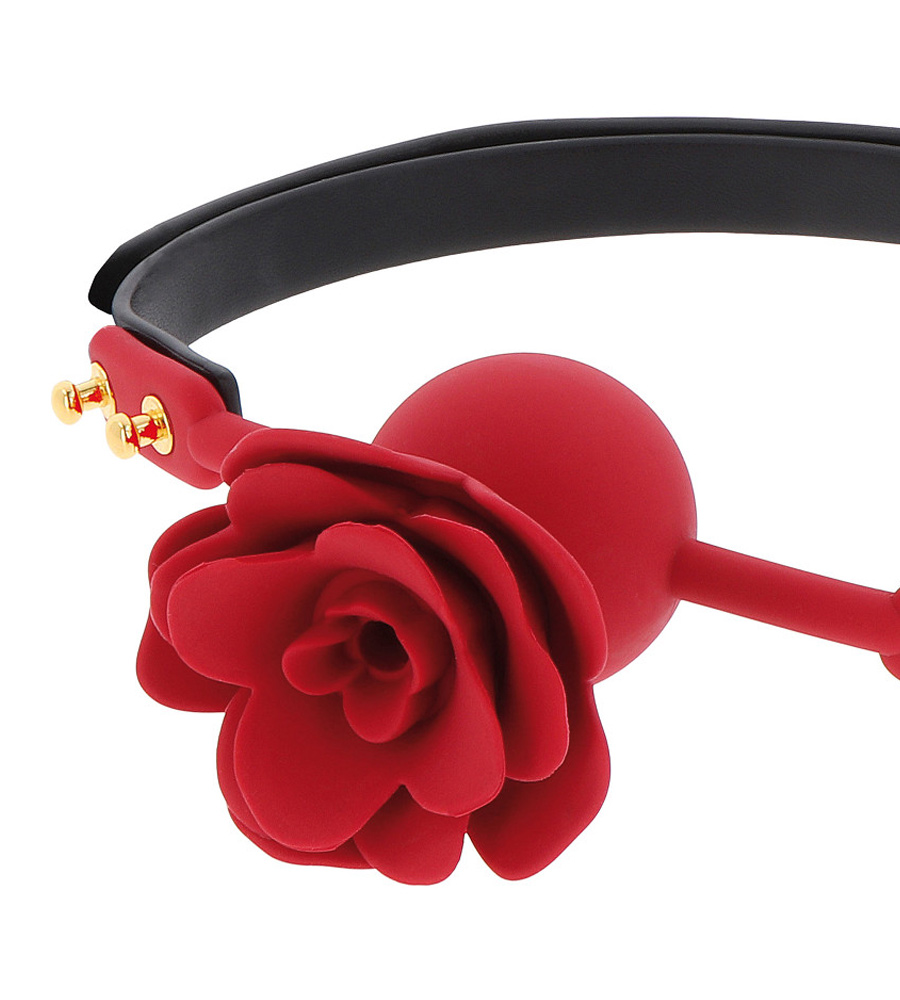 Taboom Wild Roses Ball Gag – kuglica za usta s ružom - Slika 5