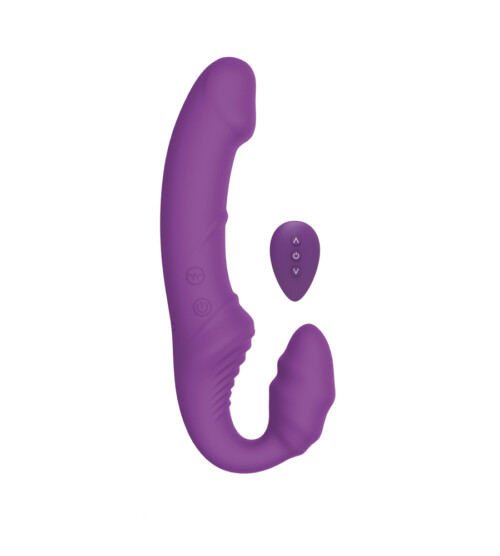 ToyJoy Nymphea Vibrating Strap-On – dvostruki vibrirajući strap-on