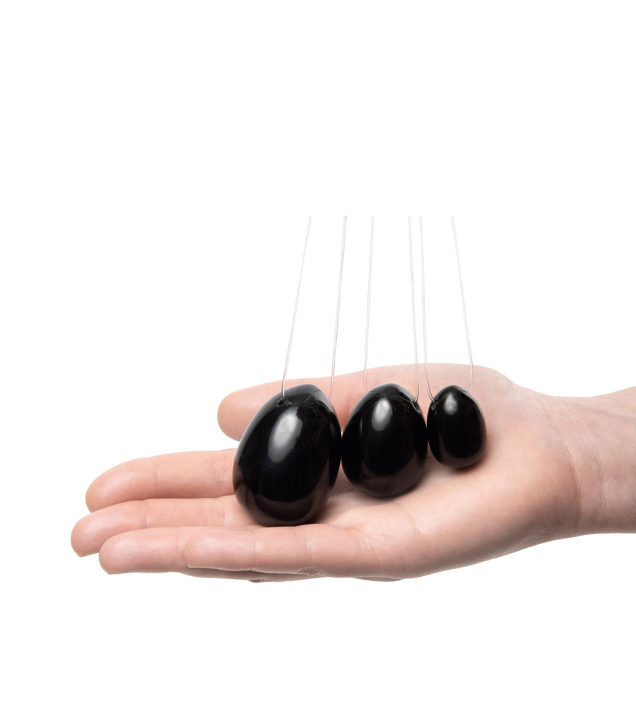 Yoni Egg Black Obsidian M – vaginalno jaje