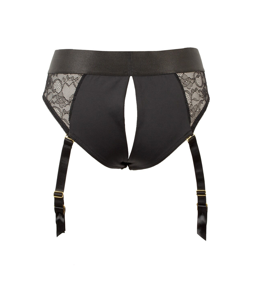 Your Strap-On Lace Briefs Set – strap-on gaćice s halterima + dildo - image 8