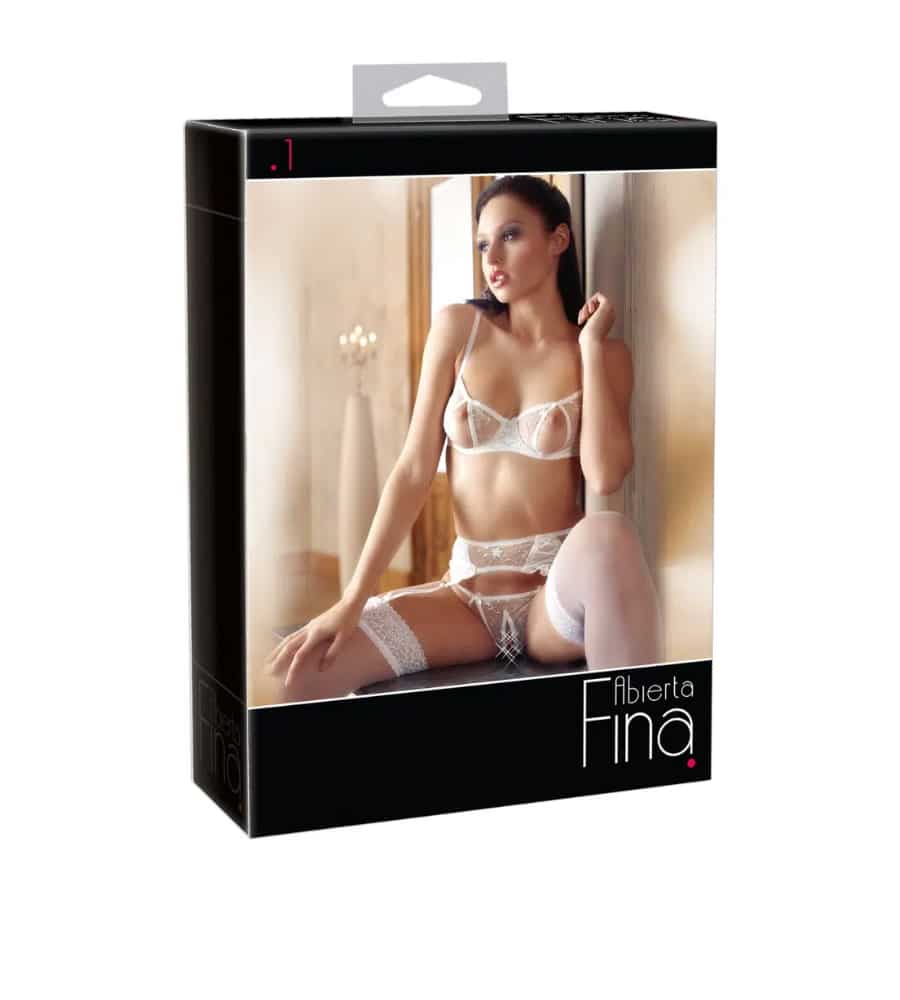 Abierta Fina Suspender Set – grudnjak, halteri i tanga gaćice - Slika 10