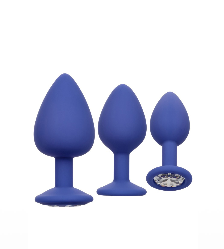 CalExotics Cheeky Gems Purple - set analnih plugova