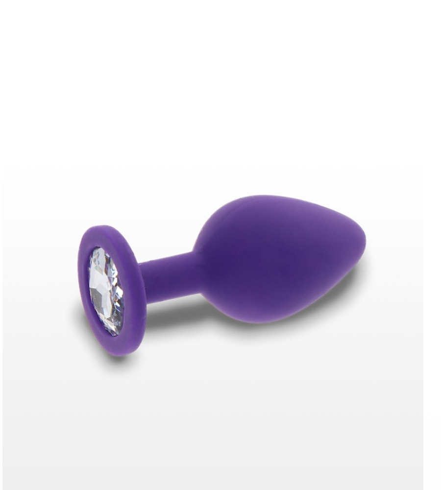 Diamond Booty Jewel Purple Large – silikonski analni plug