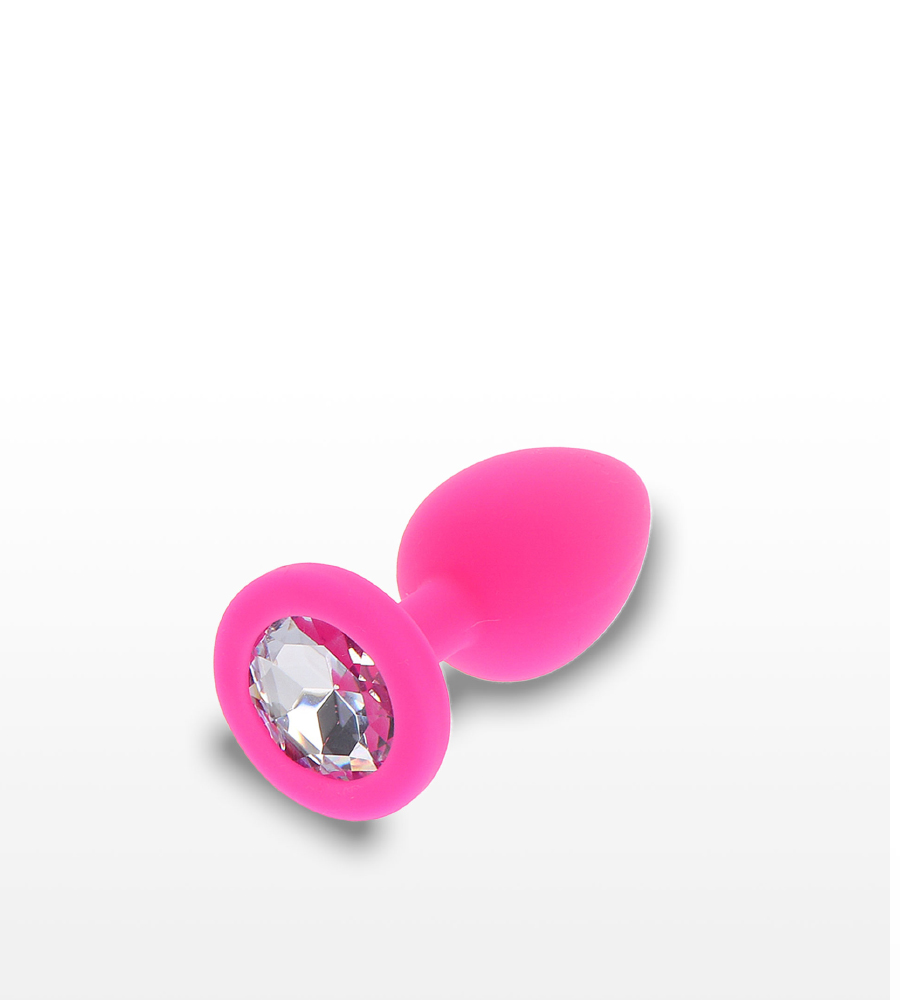 Diamond Booty Jewel Pink Small – silikonski analni plug