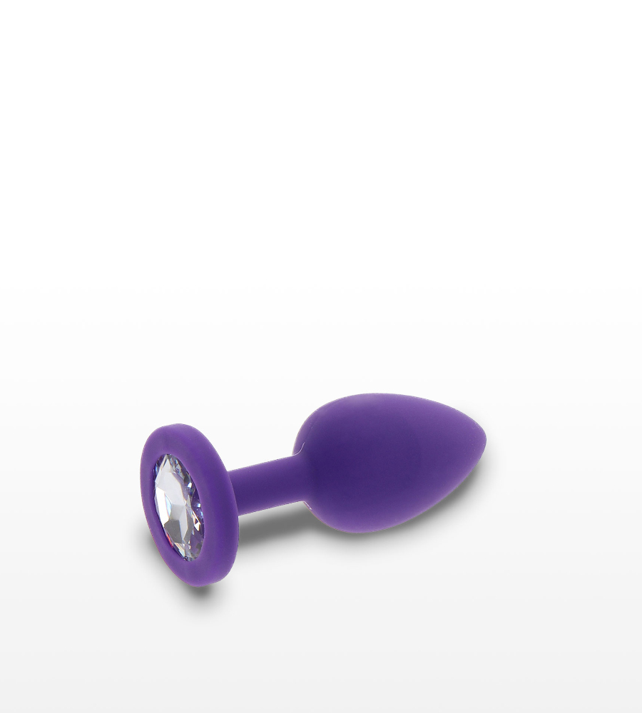 Diamond Booty Jewel Purple Small – silikonski analni plug