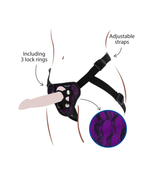 TOYJOY Strap-On Lace Harness – strap-on pojas