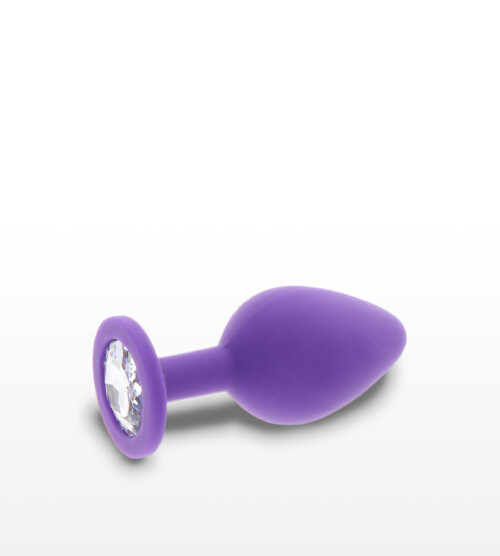 Diamond Booty Jewel Purple Medium – silikonski analni plug