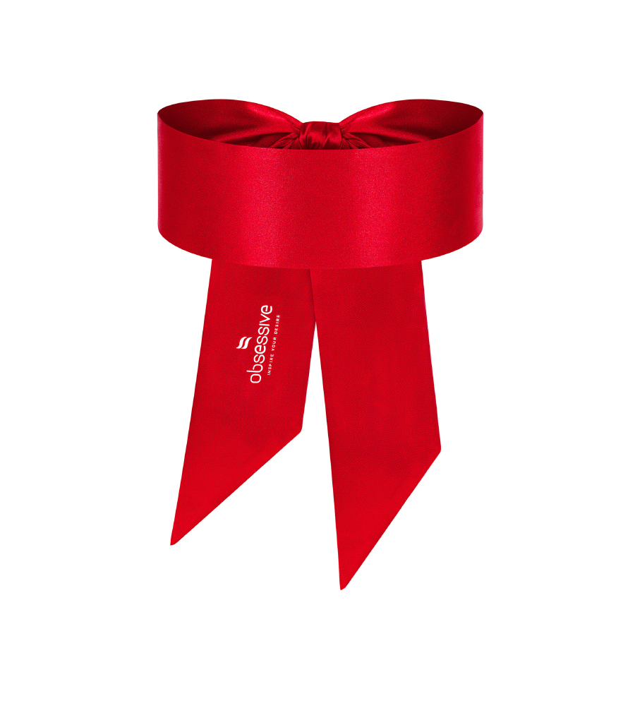 Obsessive Blindfold Red – satenski povez za oči - image 2