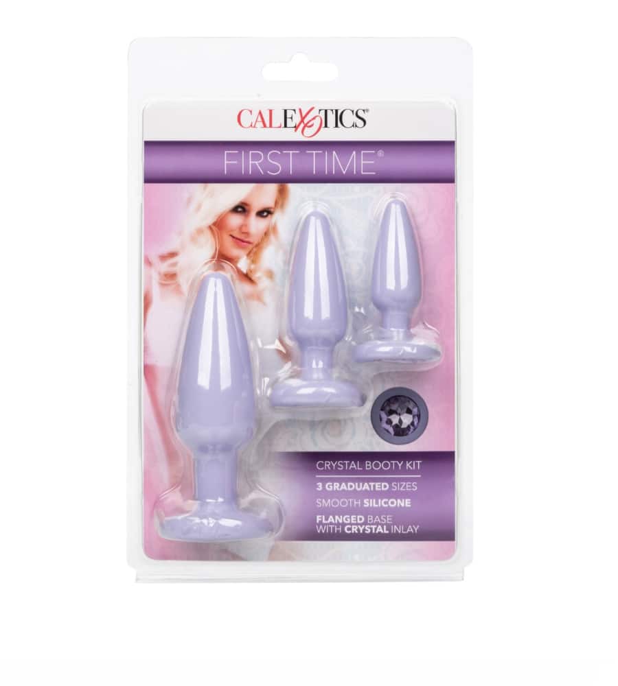 CalExotics Crystal Booty Kit Purple - silikonski set plugova - image 3