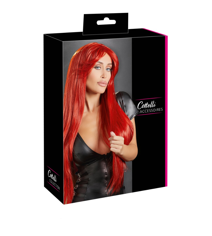 Cottelli Accessories Long Red Wig – duga crvena perika - Slika 2