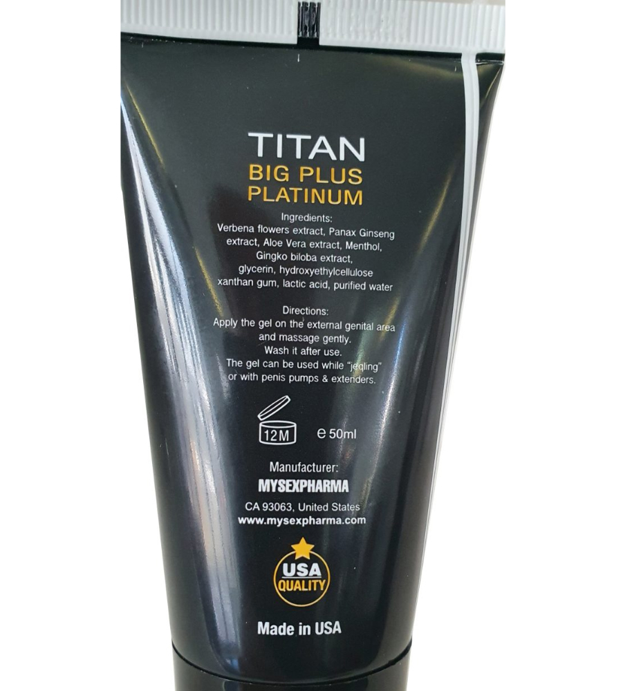 Titan Big Plus Platinum – gel za povećanje penisa - image 3