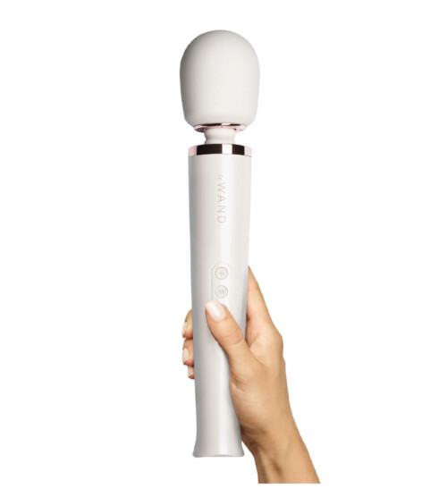 Le Wand Pearl White - snažni masažer, 33,5 cm