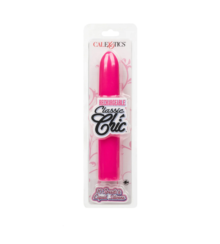 Calexotics Rechargeable Classic Chic Pink – silikonski vibrator, 17.7 cm