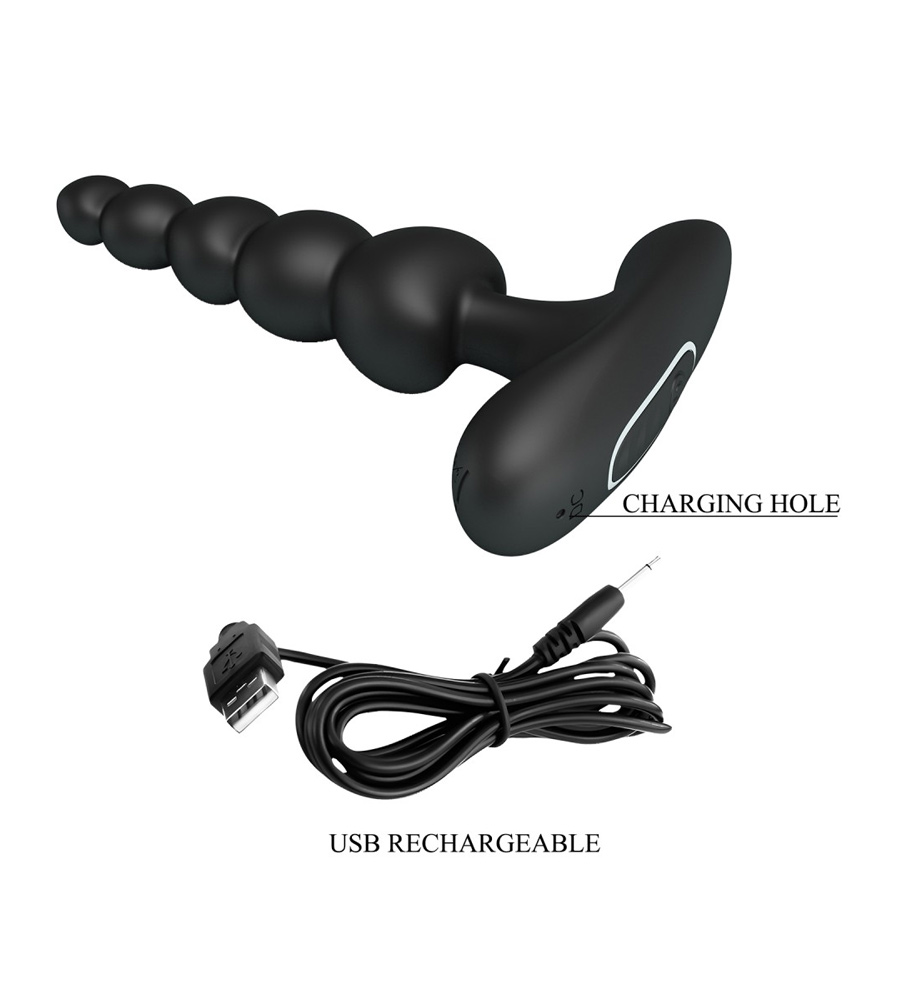 Pretty Love Corban – vibrirajuće analne kuglice, 12 cm