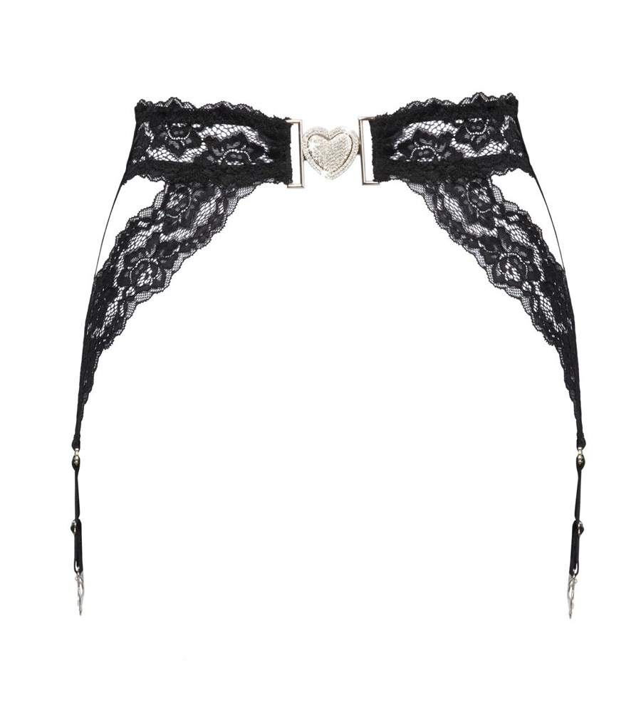 Cottelli Lingerie Heart Suspender Belt – pojas s halterima