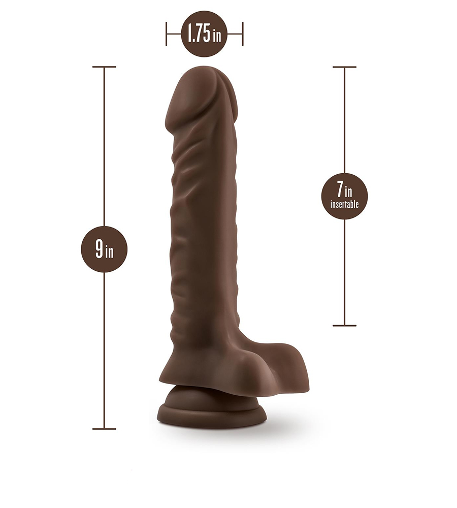 Dr. Skin Plus Posable 9″ Dildo Chocolate – realistični dildo - image 5