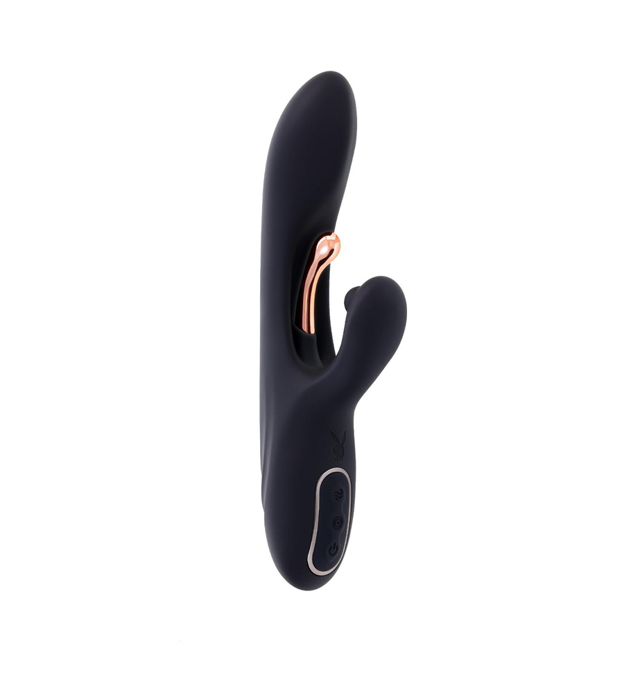 Playboy Aureus Black je vrhunski rabbit vibrator, dizajniran za podizanje vašeg užitka.