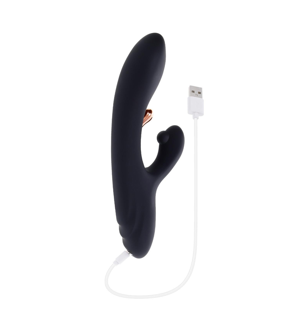 Playboy Aureus Black – silikonski rabbit vibrator - image 5