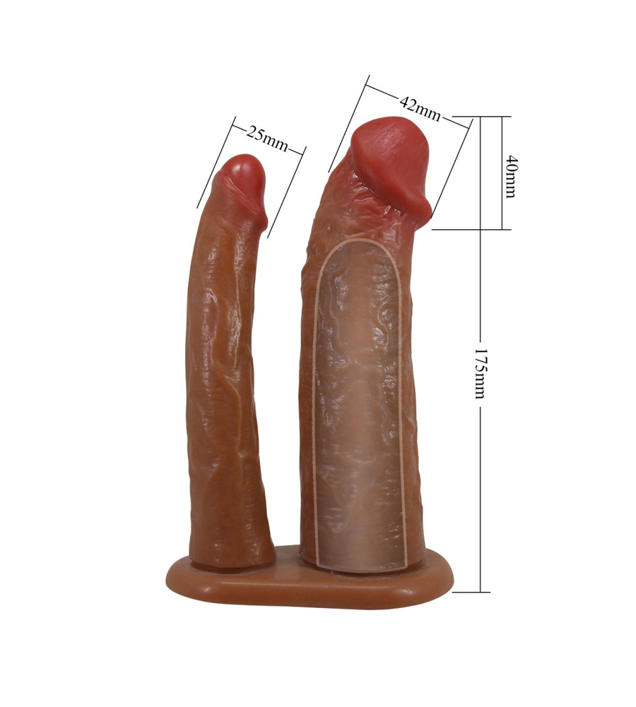 Pretty Love Keaven Harness Briefs - strap-on pojas i šuplji dupli dildo - image 3
