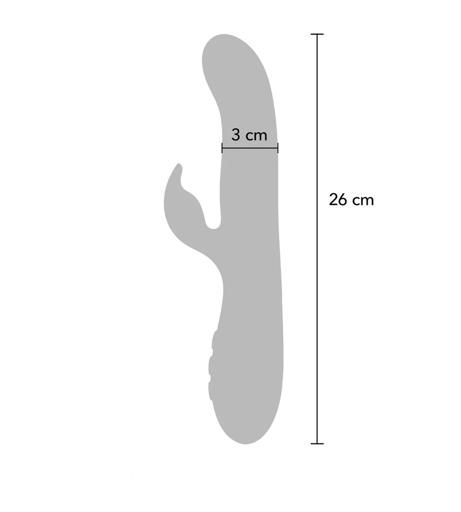ToyJoy Venus II – pomični rabbit vibrator, 26 cm