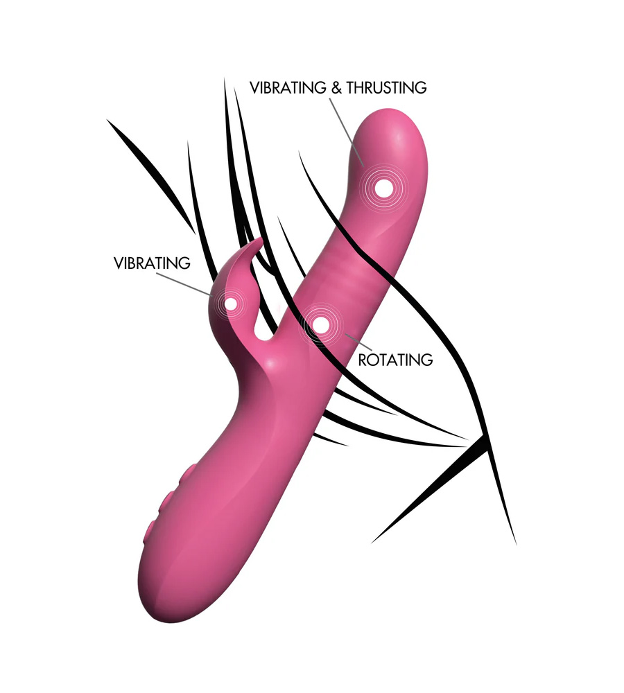 ToyJoy Venus II – pomični rabbit vibrator, 26 cm