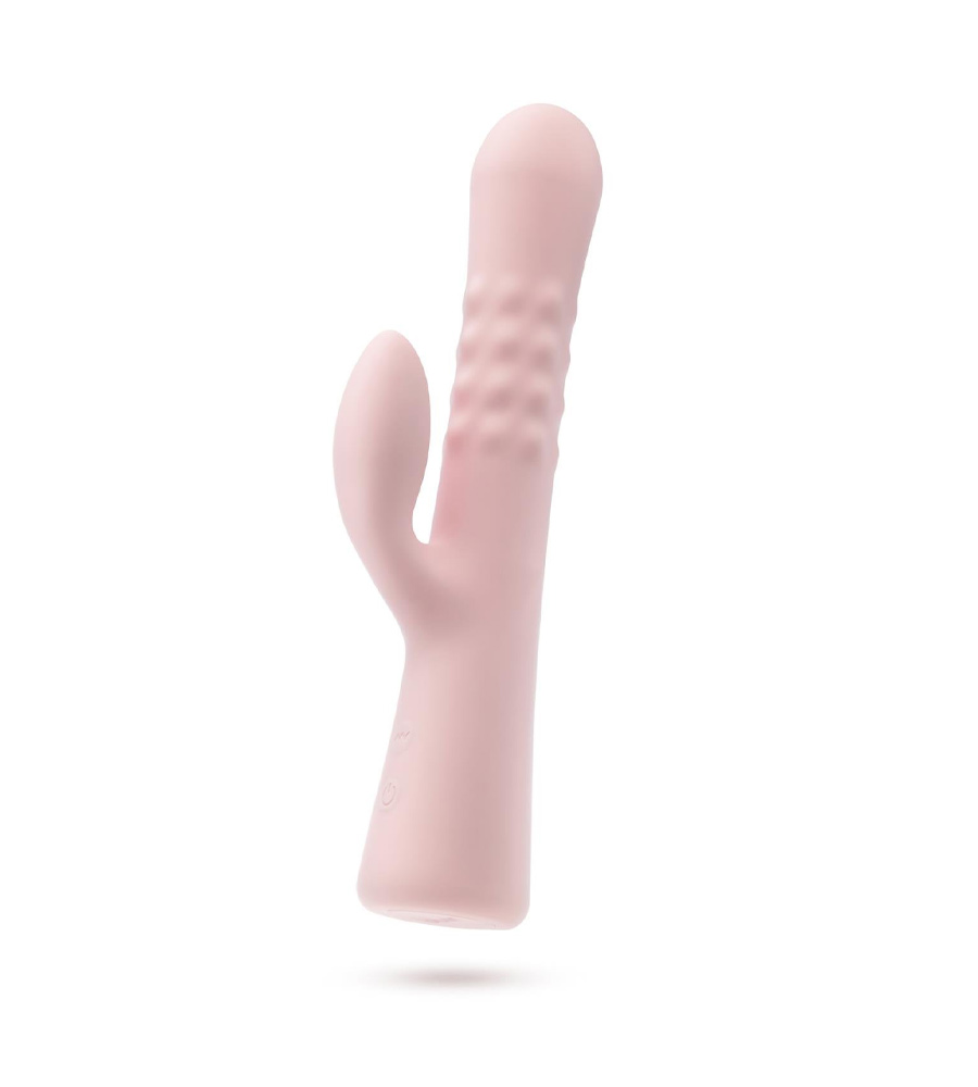 Blush Jaymie Pink – pomični rabbit vibrator, 23.5 cm