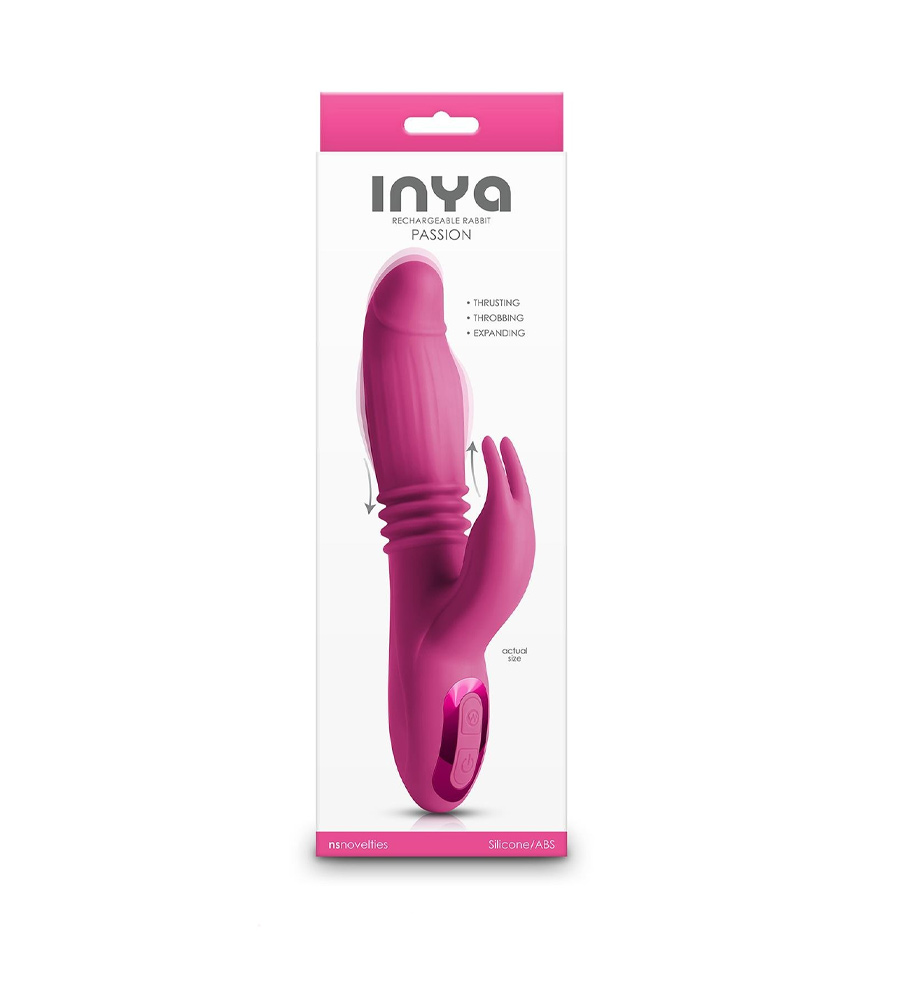 Inya Passion Pink - pomični rabbit vibrator, 22.2 cm