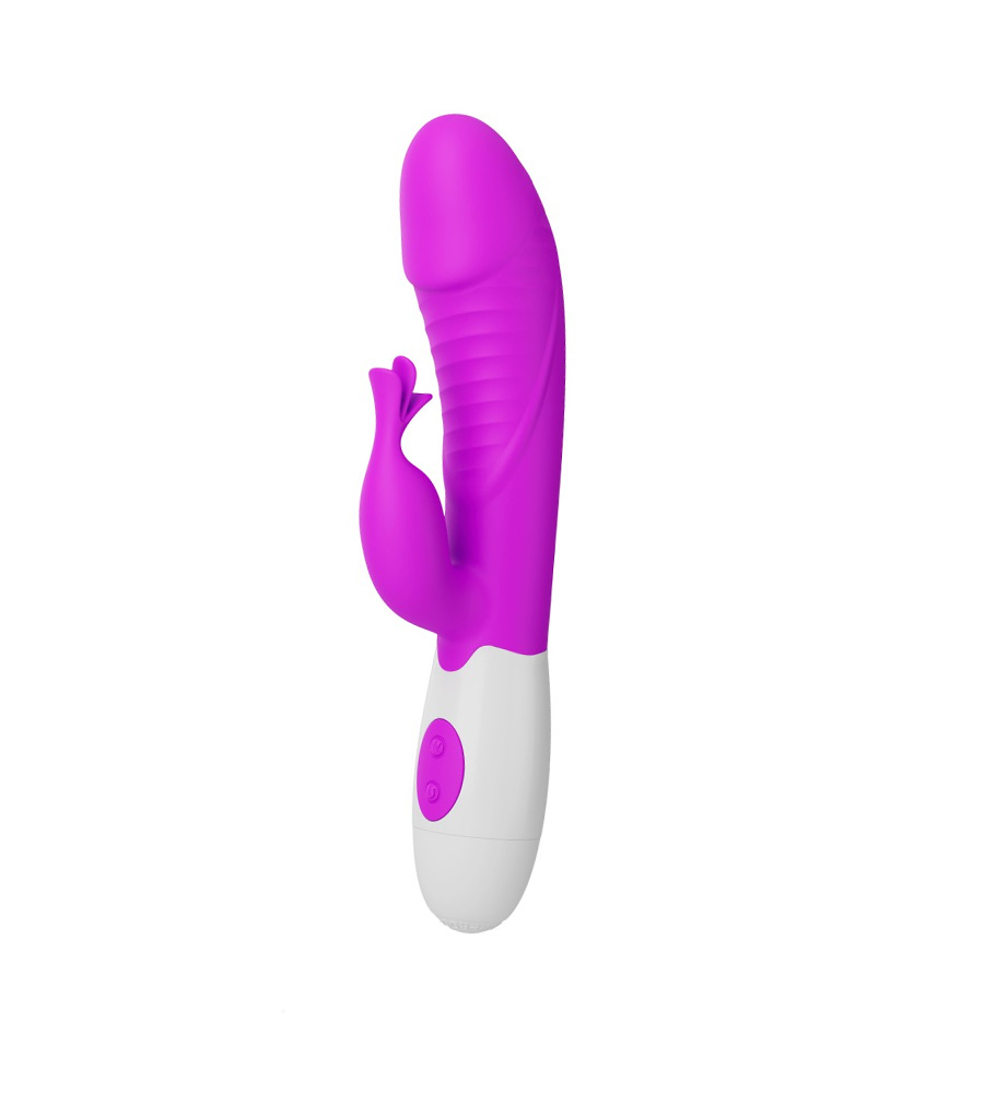 Pretty Love Rasmussen Pink – silikonski rabbit vibrator, 19.8 cm