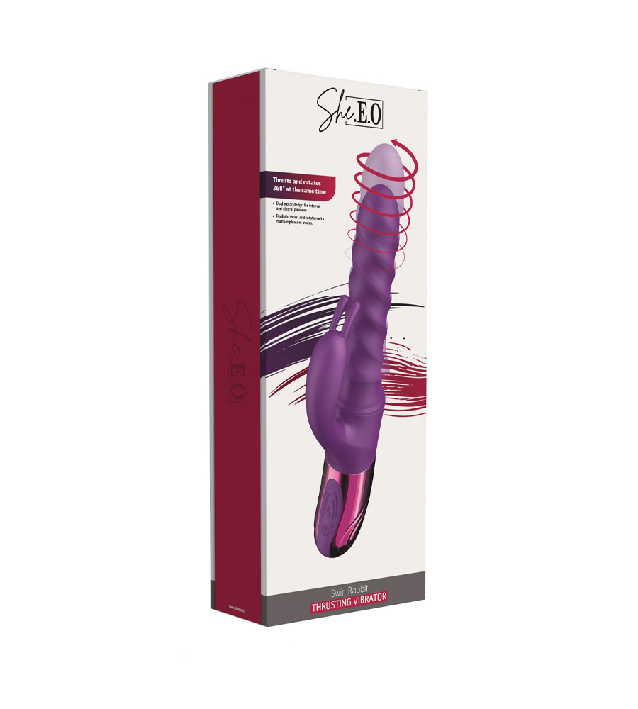 She.E.O Swirl Rabbit Vibrator – silikonski rabbit vibrator, 26 cm