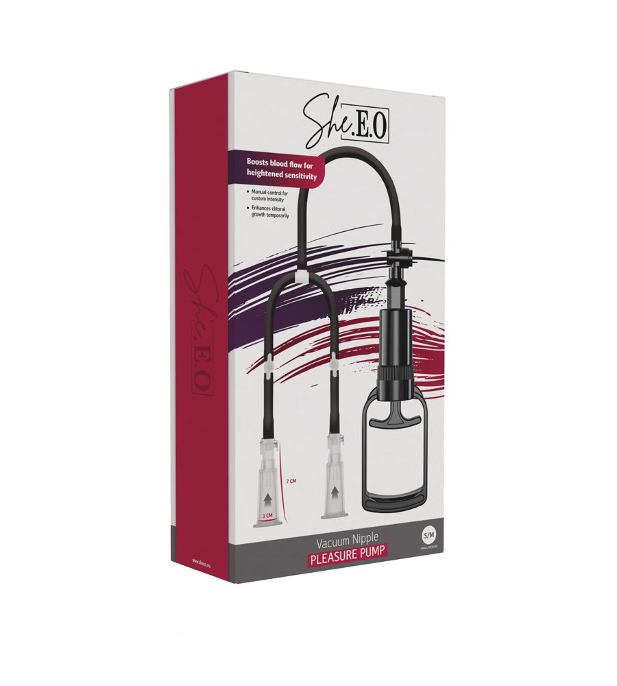 She.E.O Vacuum Nipple Pleasure Pump S/M – pumpa za bradavice - image 2