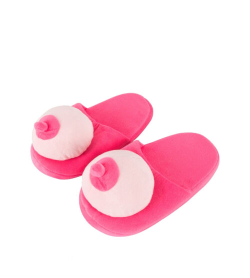 Plush Slippers Boobs su udobne papuče šaljivog dizajna - s grudima.