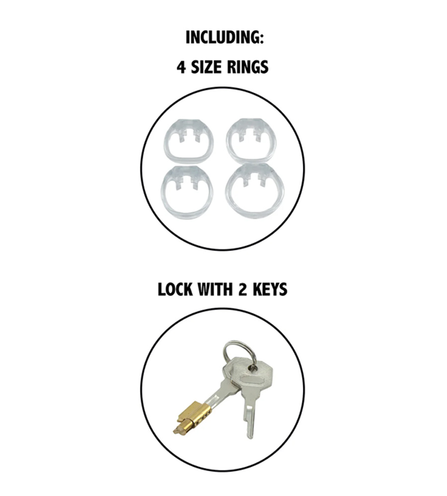 Extreme Clear Control Cock Cage Regular – kavez za penis, PVC