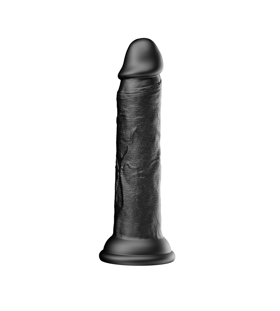 Inferno Realistic Dong Liquid Silicone 19 cm Black – silikonski dildo