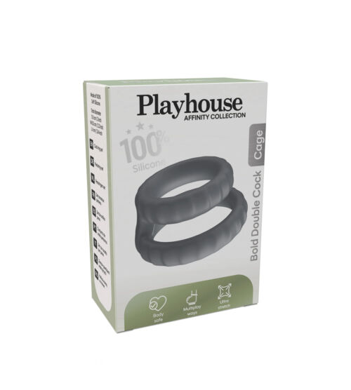 Playhouse Bold Double Cock Cage - penis prsten - image 2