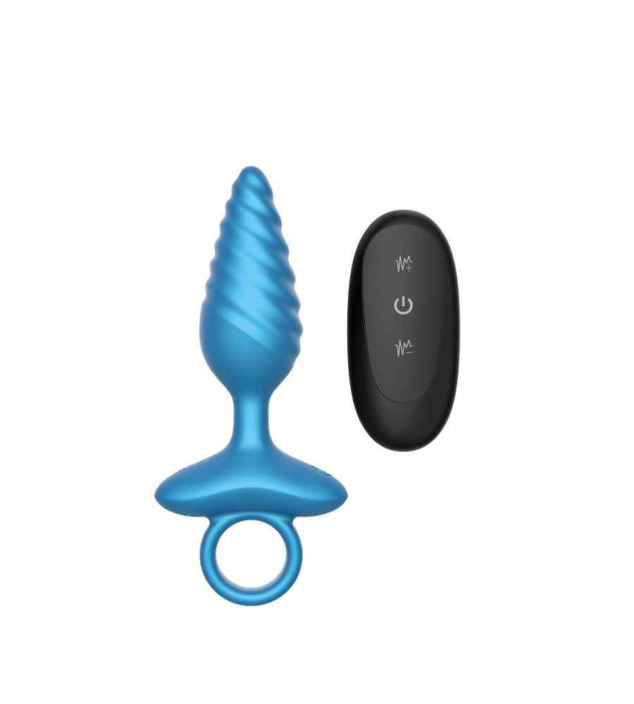 Playhouse Ribbed Vibrating Anal Plug – vibrajući analni plug + daljinski upravljač