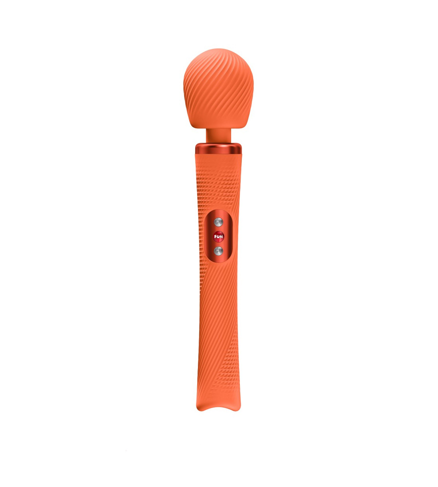 Fun Factory Vim Orange je silikonski wand masažer narančaste boje. Jedinstveni motor s utegom pruža ugodne, duboke vibracije pri svakoj brzini, uz širok raspon postavki – od nježnih do snažnih. Vibracije su fokusirane u glavi uređaja, a ne u dršci, što osigurava preciznu i učinkovitu stimulaciju.